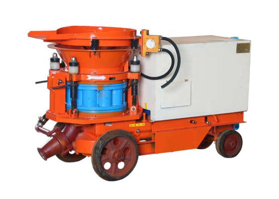 De oranje Shotcrete van 5m3/H Kleine Machine van het Pompgunniteren met Compressor